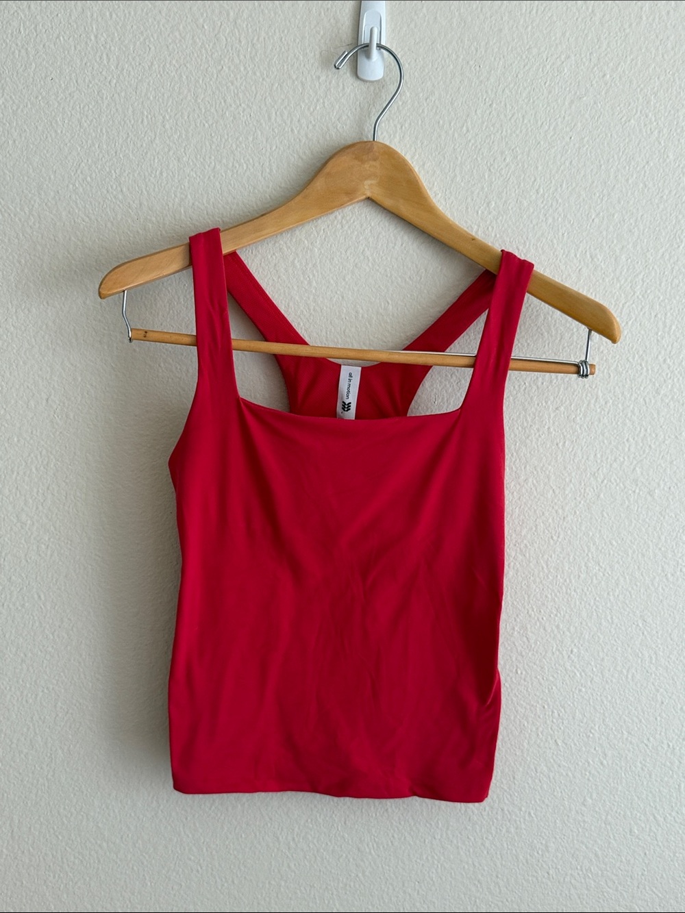 all in motion Red Square Neck Racerback Tank